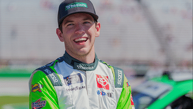 Sep 7, 2024; Hampton, Georgia, USA; Xfinity Series driver Chandler Smith (81) awaits his turn in pit road at Atlanta Motor Speedway. Mandatory Credit: Jason Allen-Imagn Images