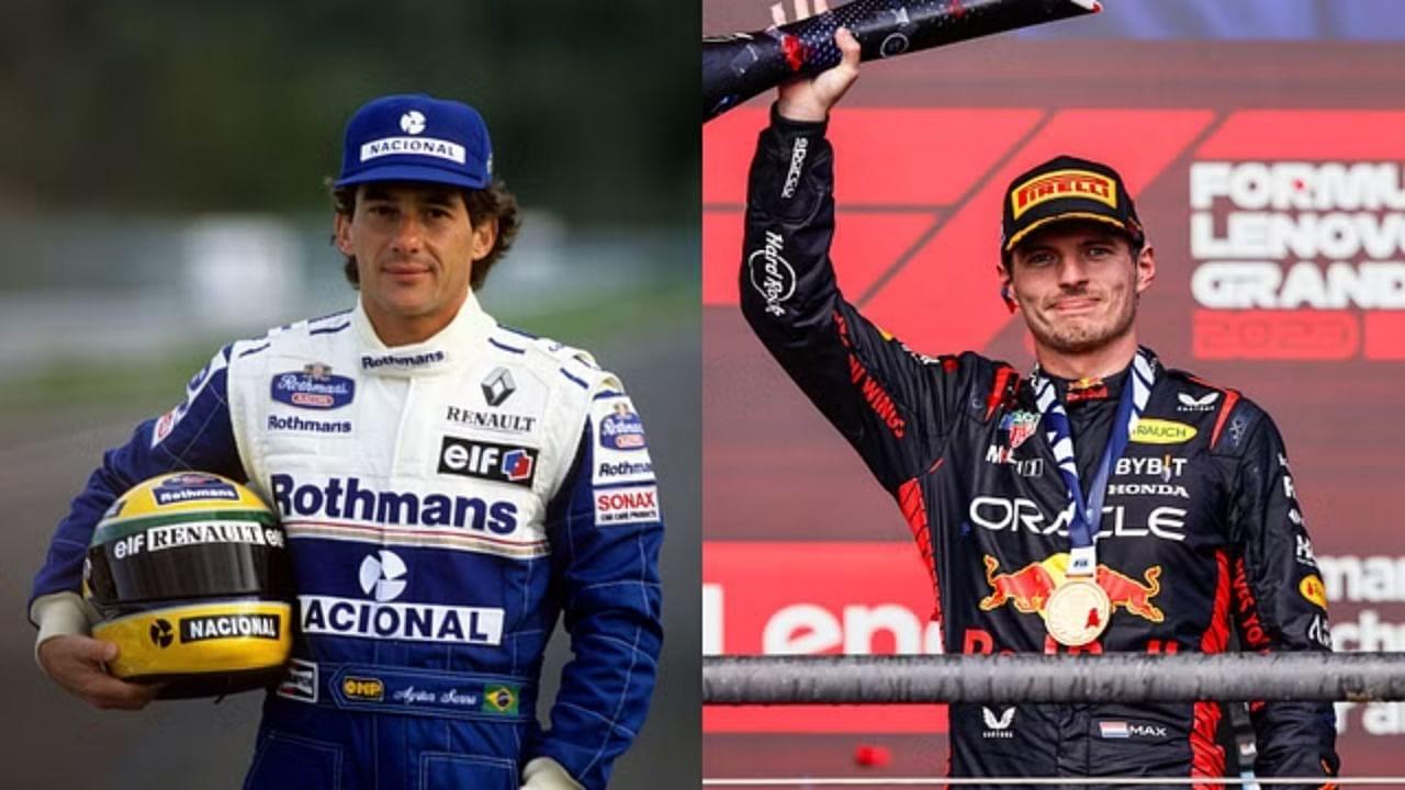 Ayrton Senna (L) and Max Verstappen (R) |