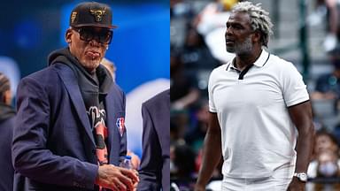 Dennis Rodman(L) and Charles Oakley(R)