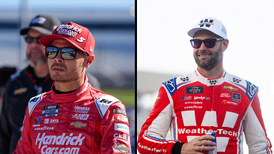 Kyle Larson (L) and Shane van Gisbergen (R). Image Credits: Imagn.