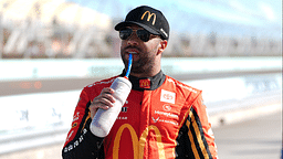 Oct 26, 2024; Homestead, Florida, USA; NASCAR Cup Series driver Bubba Wallace (23) during qualifying for the Straight Talk Wireless 400 at Homestead-Miami Speedway. Mandatory Credit: Jasen Vinlove-Imagn Images