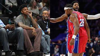 Nick Young(L), Paul George and Guerschon Yabusele(R)