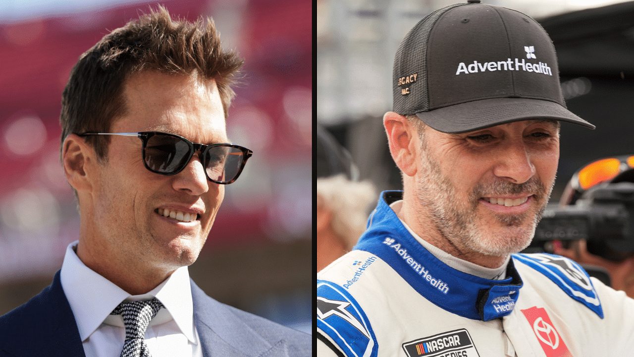 Tom Brady (L) and Jimmie Johnson (R). Image Credit: Imagn.