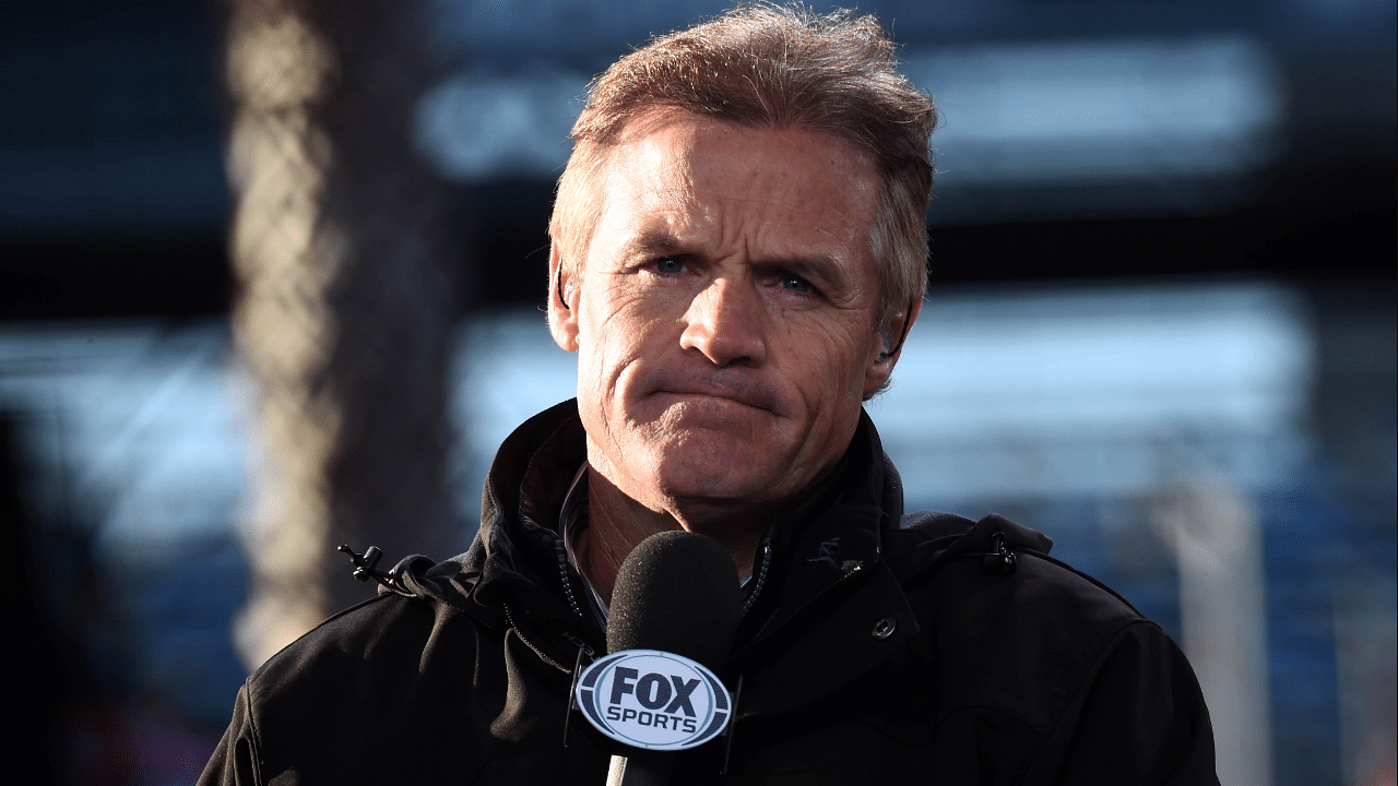 Feb 19, 2015; Daytona Beach, FL, USA; Fox Sports NASCAR analyst Kenny Wallace before race one of the Budweiser Duels at Daytona International Speedway. Mandatory Credit: Mike DiNovo-Imagn Images