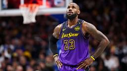 Los Angeles Lakers forward LeBron James (23) reacts against the Dallas Mavericks during the second half at American Airlines Center.