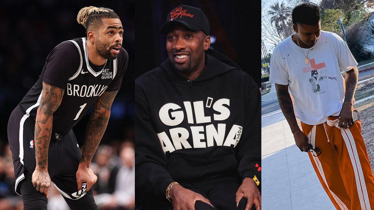 D'Angelo Russell (L), Gilbert Arenas (C), and Nick Young (R)