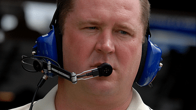 May 4, 2007; Richmond, VA, USA; Derrick Finley crew chief for Nascar Nextel Cup Series driver Dale Jarrett (44) during practice for the Jim Stewart 400 at Richmond International Raceway. Mandatory Credit: Mark J. Rebilas-Imagn Images Copyright © 2007 Mark J. Rebilas