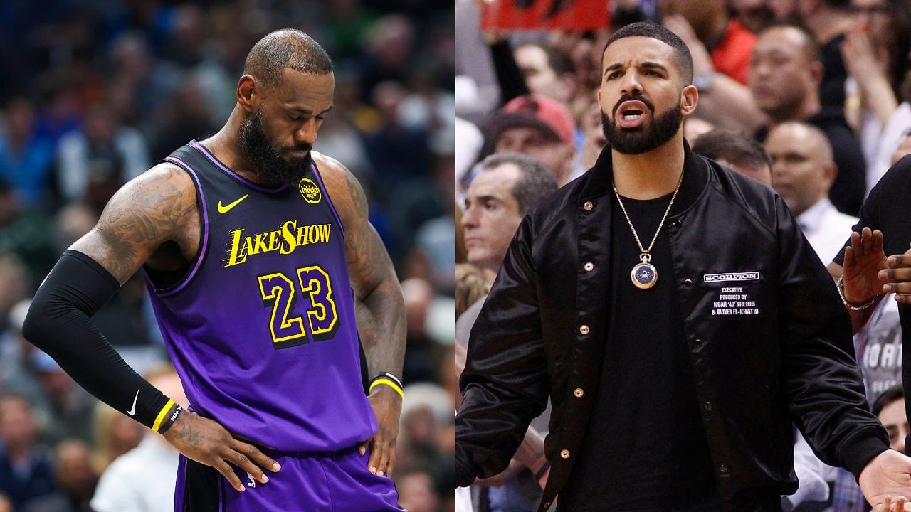 LeBron James(L) and Drake(R)