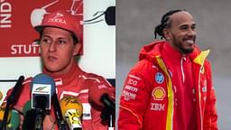 Michael Schumacher (L) and Lewis Hamilton (R)