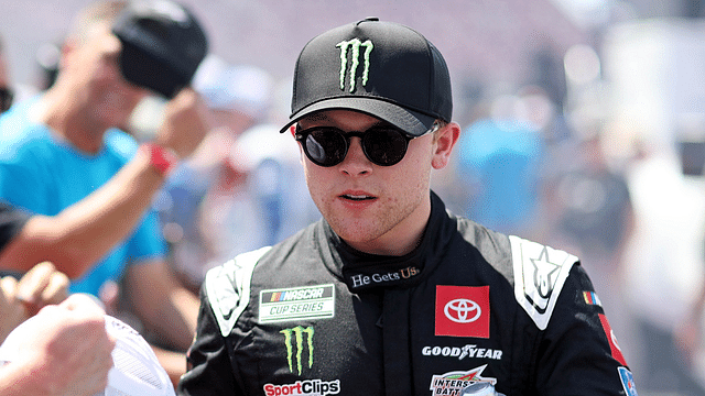 NASCAR Cup Series driver Ty Gibbs (54) greets fans before the Goodyear 400 at Darlington Raceway.