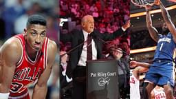 Scottie Pippen (L), Pat Riley (C), Zion Williamson (R)