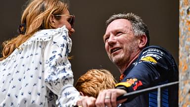 RECORD DATE NOT STATED 14th July 2024; Goodwood House, Chichester, England; Goodwood Festival of Speed Day 4; Christian Horner chats to his wife Gerry