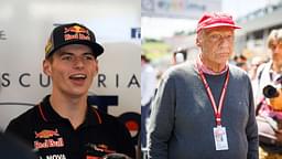 Max Verstappen (L) and Niki Lauda (R)