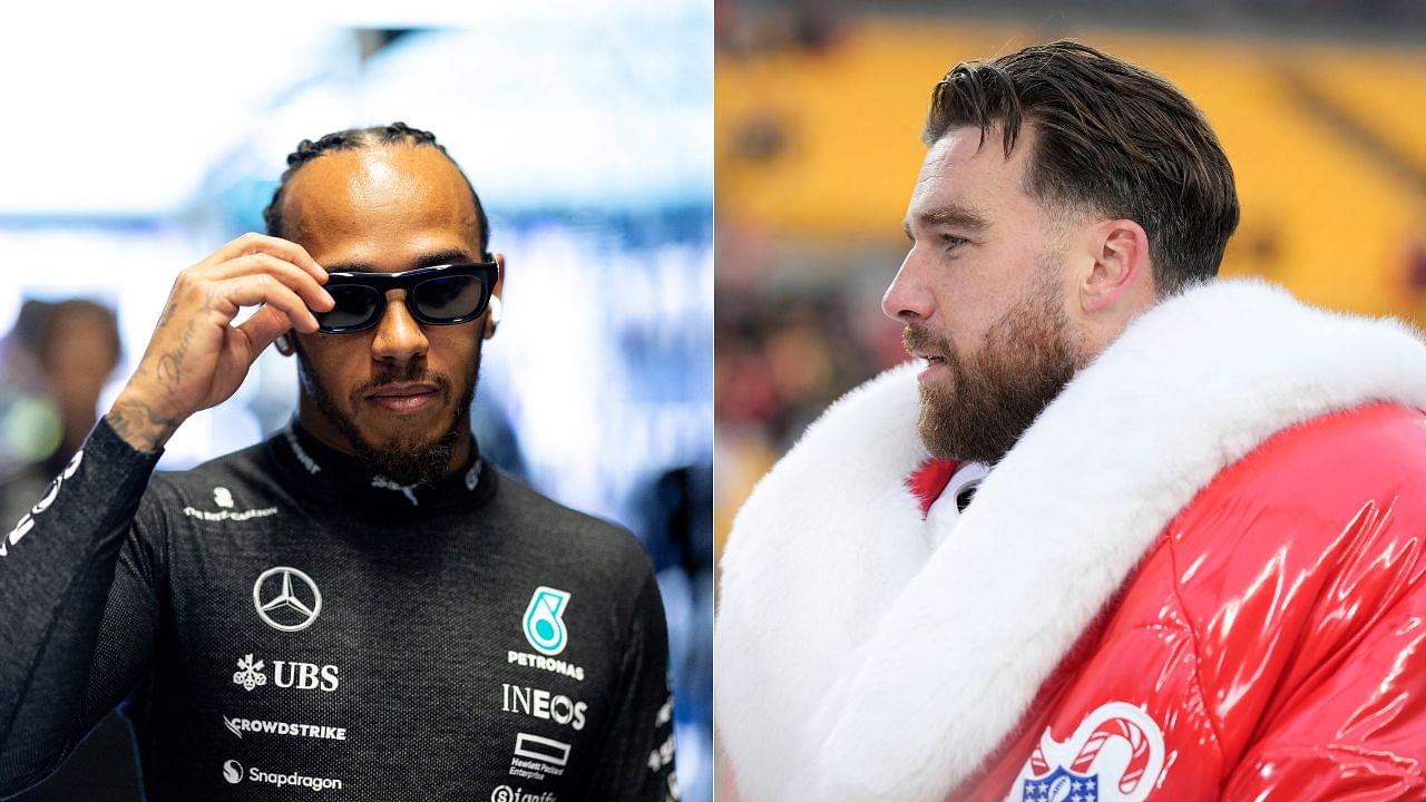 Lewis Hamilton(L), Travis Kelce(R)