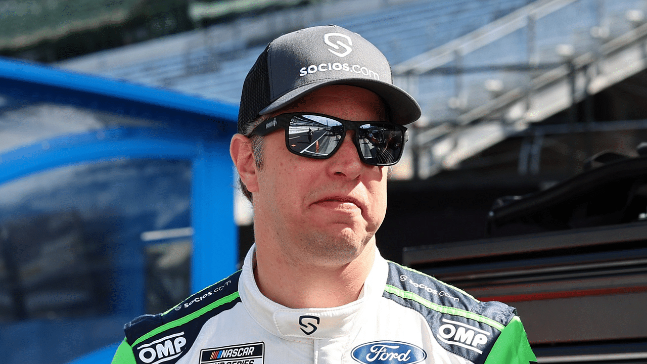 NASCAR Cup Series driver Brad Keselowski (6) during practice for the Verizon 200 at the Brickyard at Indianapolis Motor Speedway Road Course.