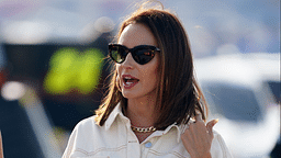 Sep 5, 2021; Darlington, South Carolina, USA; Samantha Busch walks down pit road prior to the Cook Out Southern 500 at Darlington Raceway. Mandatory Credit: Jasen Vinlove-Imagn Images