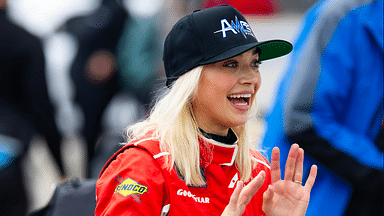 Feb 17, 2024; Daytona Beach, Florida, USA; NASCAR Xfinity Series driver Natalie Decker (36) during qualifying for the United Rentals 300 at Daytona International Speedway. Mandatory Credit: Mark J. Rebilas-Imagn Images