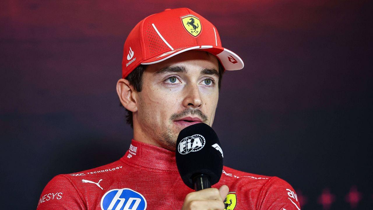 LECLERC Charles (mco), Scuderia Ferrari SF-24, portrait press conference, PK, Pressekonferenz during the Formula 1 Gran Premio de la Ciudad de Mexico 2024, 20th round of the 2024 Formula One World Championship, WM, Weltmeisterschaft from October 25 to 27, 2024 on the Autodromo Hermanos Rodriguez, in Mexico City, Mexico