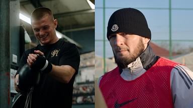 Paul Hughes (L), Khabib Nurmagomedov (R)