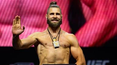 Jiri Prochazka during weigh ins for UFC 303 at T-Mobile Arena.