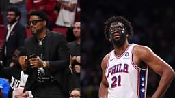 Udonis Haslem (L), Joel Embiid (R)