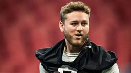 Texas Longhorns quarterback Quinn Ewers (3) throws the ball during practice at Mercedes-Benz Stadium in Atlanta, Georgia on Dec. 30, 2024 ahead of the College Football Playoff Quarterfinals. The Longhorns will play the Arizona State Sun Devils in the Peach Bowl on New Years Day.