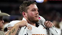 Texas Longhorns quarterback Quinn Ewers (3) looks into the crowd after the 28-14 loss to Ohio State in the College Football Playoff semifinal game in the Cotton Bowl at AT&T Stadium on Friday, Jan. 10, 2024 in Arlington, Texas.