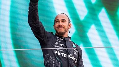 Lewis Hamilton (44) of United Kingdom and team Mercedes-AMG Petronas F1 Team wavest to the crowd after the Formula 1 Spanish Grand Prix