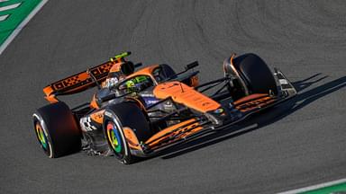 F1 Grand Prix of Netherlands Lando Norris of Great Britain drives the (4) McLaren MCL60 Mercedes on track during the race round 15, F1 Grand Prix of the Netherlands at Circuit Zandvoort, in Zandvoort, Netherlands, on August 25, 2024