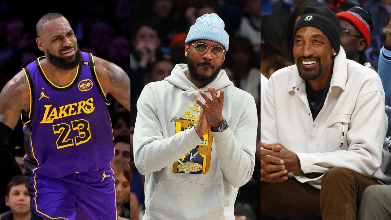 LeBron James(L), Carmelo Anthony(Center), and Scottie Pippen(R)