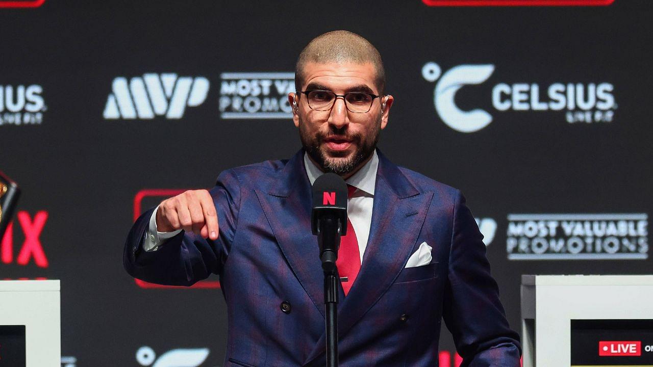 Netflix & Most Valuable Promotions Boxing Event Final press conference, PK, Pressekonferenz Toyota Music Pavilion, Irving, Texas, United States 13 11 2024 Ariel Helwani Ariel Helwani 13 11 2024 PUBLICATIONxNOTxINxUKxIRLxFRAxNZL Copyright: x INPHO EdxMulhollandx EM2_5181