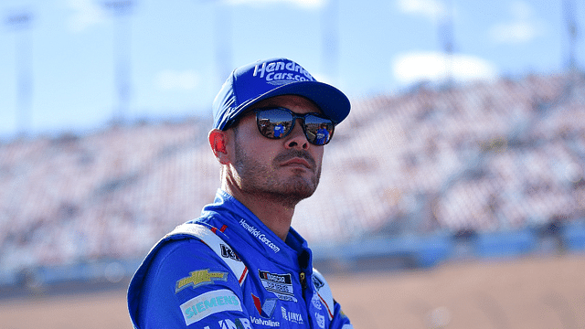 NASCAR Cup Series driver Kyle Larson (5) during qualifying for the South Point 400 at Las Vegas Motor Speedway.