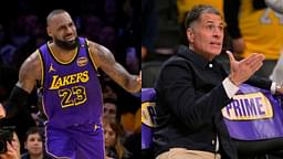 LeBron James(L) and Rob Pelinka(R)