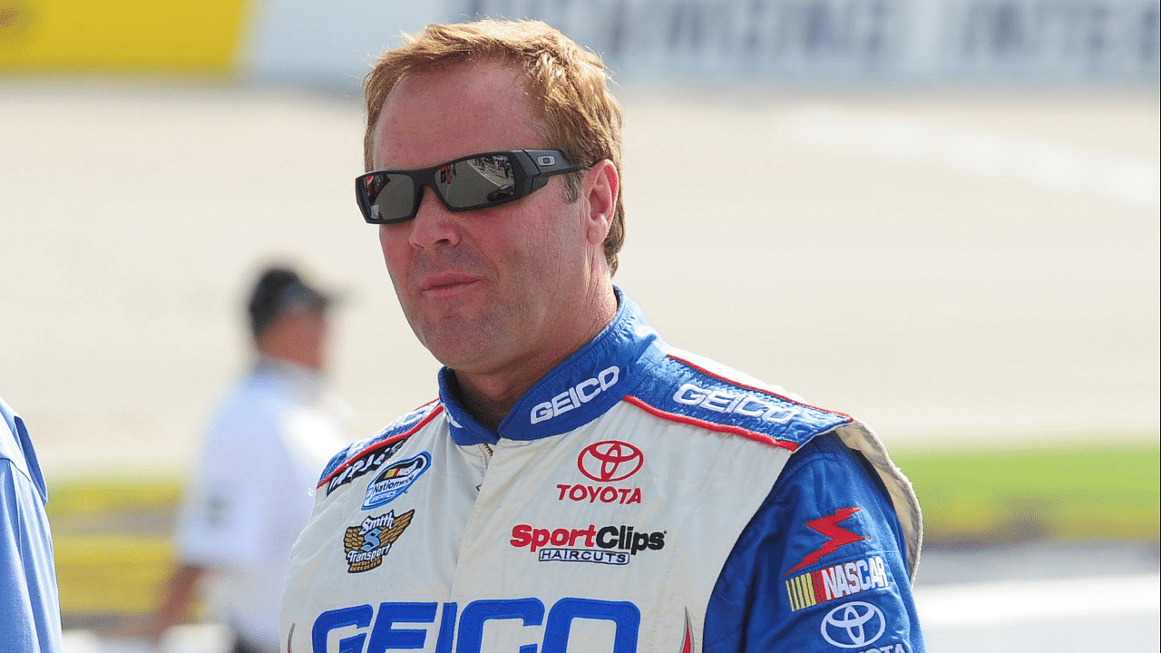 May 2, 2008; Richmond, VA, USA; NASCAR Nationwide Series driver Mike Wallace during the Lipton Tea 250 at the Richmond International Raceway. Mandatory Credit: Mark J. Rebilas-Imagn Images