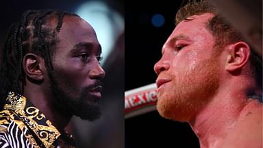 Terence Crawford (L), Canelo Alvarez (R)