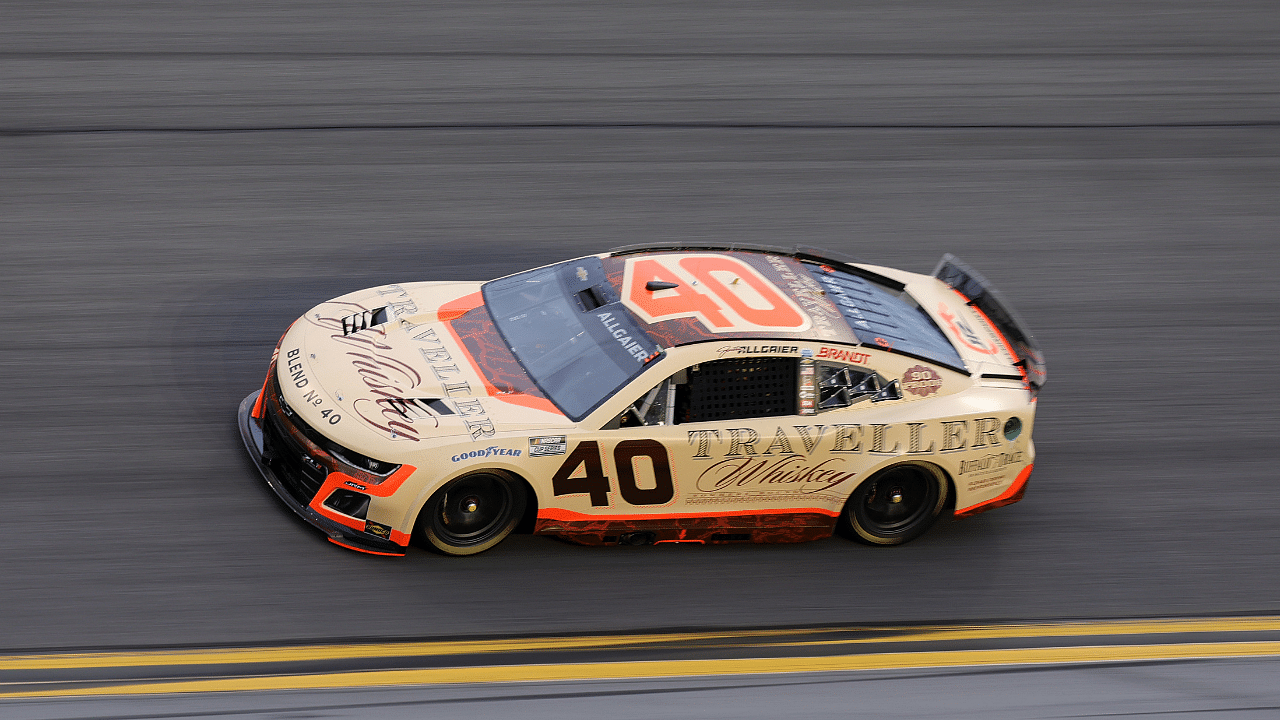 Feb 16, 2025; Daytona Beach, Florida, USA; NASCAR Cup Series driver Justin Allgaier (40) during the Daytona 500 at Daytona International Speedway. Mandatory Credit: Mike Watters-Imagn Images