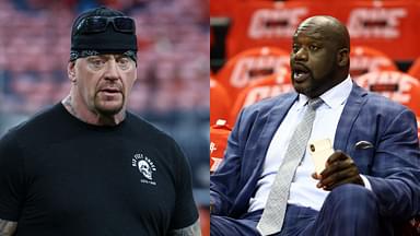 Mark Calaway/The Undertaker(L) and Shaquille O'Neal(R)