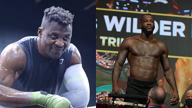 Francis Ngannou (L), Deontay Wilder (R)