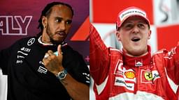 Lewis Hamilton (L) and Michael Schumacher (R)