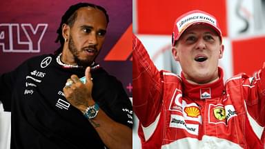 Lewis Hamilton (L) and Michael Schumacher (R)