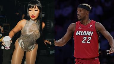 Nicki Minaj (L) and Jimmy Butler (R)