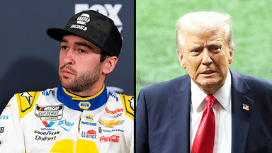 Chase Elliott (L) and Donald Trump (R). Image Credits: Imagn.