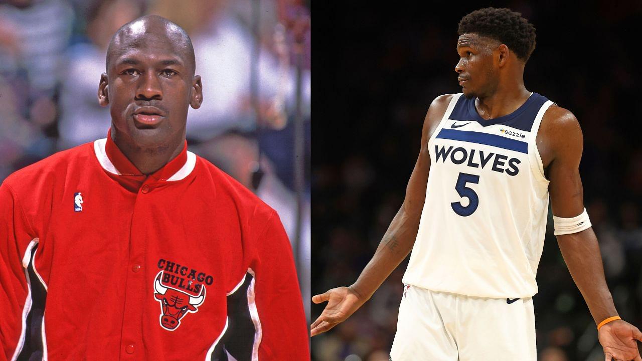 Michael Jordan (L) and Anthony Edwards (R)