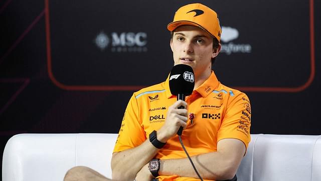 PIASTRI Oscar (aus), McLaren F1 Team MCL38, portrait press conference, PK, Pressekonferenz during the Formula 1 Grande Premio de Sao Paulo 2024, 21th round of the 2024 Formula One World Championship, WM, Weltmeisterschaft from November 1 to 3, 2024 on the Interlagos Circuit, in Sao Paulo, Brazil