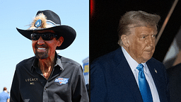 Richard Petty (L) and Donald Trump (R). Image Credits: Imagn.