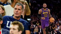 Rob Pelinka (L), LeBron James (R)