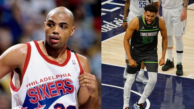 Charles Barkley (L), Karl-Anthony Towns (R)