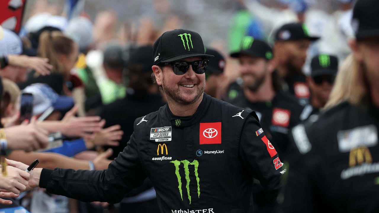 May 22, 2022; Fort Worth, Texas, USA; NASCAR Cup Series driver Kurt Busch (45) before the All-Star Race at Texas Motor Speedway. Mandatory Credit: Peter Casey-Imagn Images