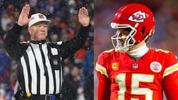 NFL referee Carl Cheffers and Patrick Mahomes