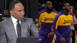 Stephen A. Smith(L), LeBron James and Bronny James(R)